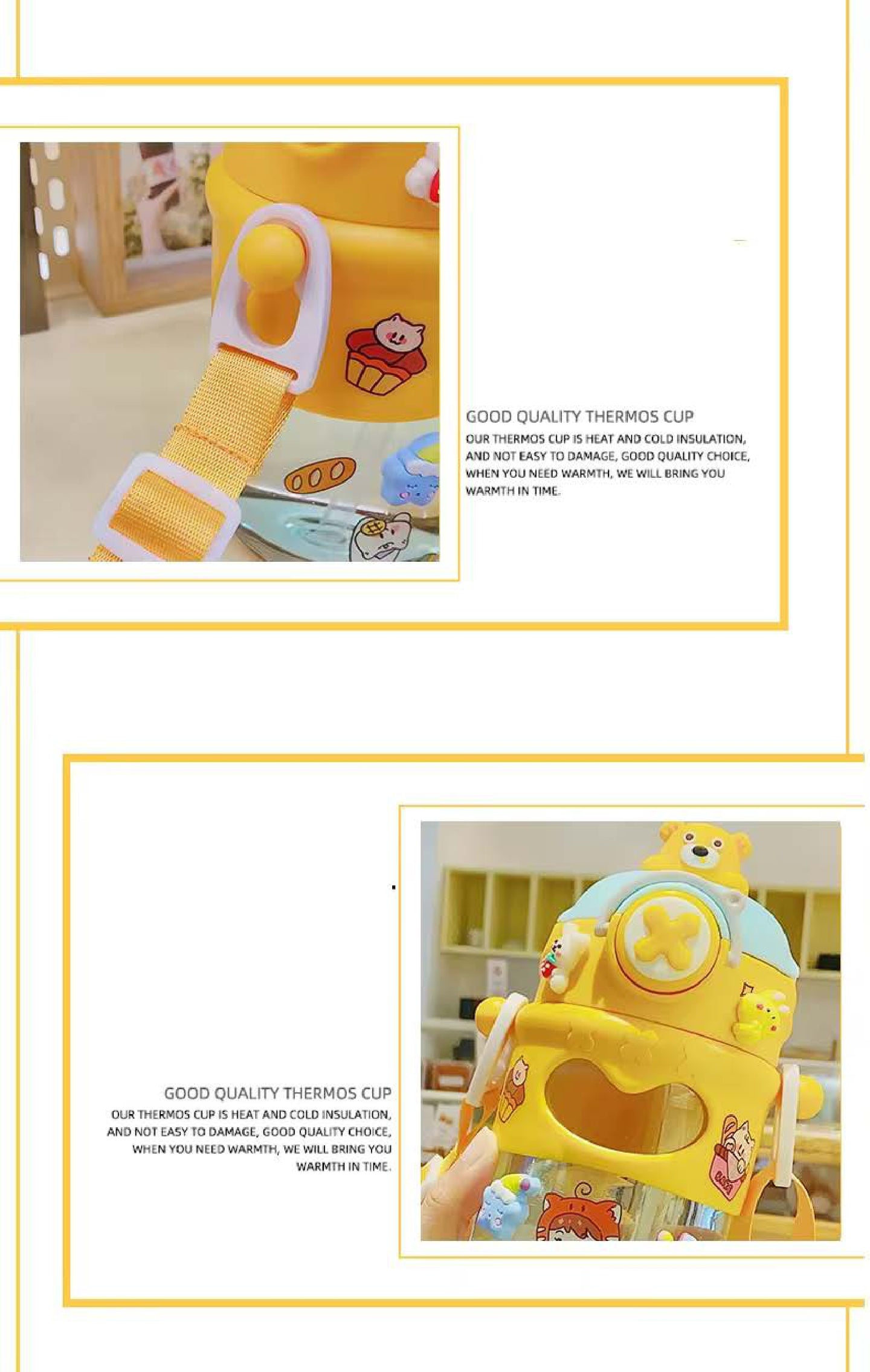 BABYDISE Cartoon Straw Bottle